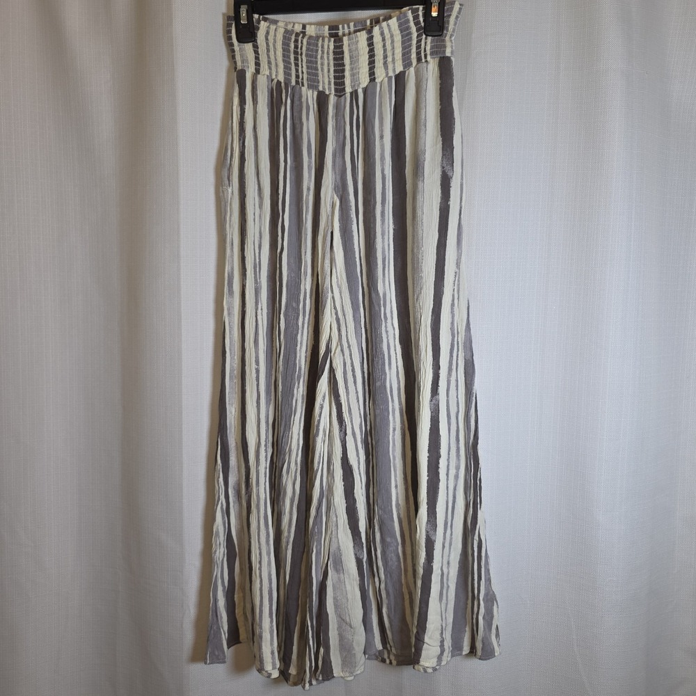 Final Touch Wide Leg Pull On Pants USA Made Small Boho Beach Pockets